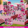 thumbnail image 4 of Playset Villa JUKUDAHU para niñas de 3 a 7 años con 2 muñecas y muebles, 4 of 9