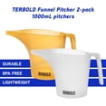 thumbnail image 7 of Terbold Funnel Pitchers, Set of Two 1000mL Pitchers, White and Yellow, 7 of 7