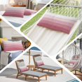 thumbnail image 5 of Pink Ombre Throw Pillow Cover, Pillowcase Protectors with Zipper, Breathable Decorative Lumbar Pillow Case Cover, Farmhouse Vintage Wooden Striped Pillow Shams for Couch Sofa 12x20Inch, 5 of 8