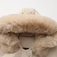 thumbnail image 5 of Women's Parka Style Winter Coat, Mid-Length Quilted Lined Hooded Jacket, Plus Size Loose Fit Warm Outerwear, Knee-Length Cotton Parka for Cold Weather, Elegant Longline Winter Coat for Women Beige L, 5 of 8