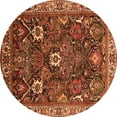 thumbnail image 1 of Ahgly Company Indoor Round Oriental Orange Traditional Area Rugs, 7' Round, 1 of 4