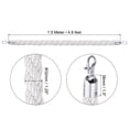 thumbnail image 2 of Uxcell Stanchion Rope, 1.5m/5Ft Barrier Rope Twisted Post Ropes with Snap Hooks, White Silver, 2 of 7