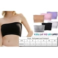 thumbnail image 2 of Double Layers Plus Size Strapless Bra Bandeau Tube Removable Padded Top Stretchy, 2 of 3
