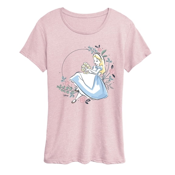 Alice In Wonderland - Alice Circle Of Flowers - Women's Short Sleeve Graphic T-Shirt