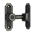 thumbnail image 3 of Cerradura de pestillo de puerta de 90 grados y 180 grados, cerradura de puerta segura para exteriores Negro luminoso, 3 of 9