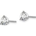 thumbnail image 2 of 14K White Gold Lab Grown Diamond 1Ctw Si1/Si2, G H I, 3 Prong Earrings Made In United States em1007-100-wlg, 2 of 5