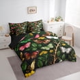 thumbnail image 4 of Manfei Jungle Butterfly 7 Pieces Bedding Comforter Set for Teen, Bohemian Flower Floral Full Bedding Set, Vintage Mandala Style Reversible Fitted Sheet Flat Sheet, Microfiber Bedroom Decor, 4 of 8