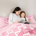thumbnail image 5 of jejeloiu Cartoon Bowknot Bowtie Twin Comforter Sets,Letter S Print Bedding Set For Bow Girls Reversible 2pcs, 5 of 8