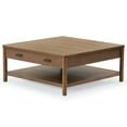 thumbnail image 5 of Safavieh Jaylessa Solid Wood 1 Drawer Coffee Table in Medium Oak, 5 of 14