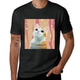 thumbnail image 2 of PIKWEEK 's cute colorful cat smile innocent pure face, shirt design short sleeved unique artistic charm, T-shirt children's gift casual breathable men, women, boys and girls Black, 2 of 4