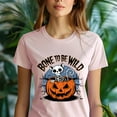 thumbnail image 5 of Bone to Be Wild Cat Skeleton Shirt for Adults, Funny Spooky Pumpkin Tee, Ash, Size XL, 5 of 6