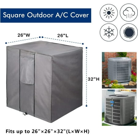 

Air Conditioner Covers for Outside Units AC Unit Covers Outdoor Fits up to 26 x 26 x 32 inches