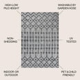 thumbnail image 4 of JONATHAN Y IBIZA 5' Square Area Rug, Peralta Moroccan Diamond - Dark Gray, IBZ103A-5SQ, 4 of 9