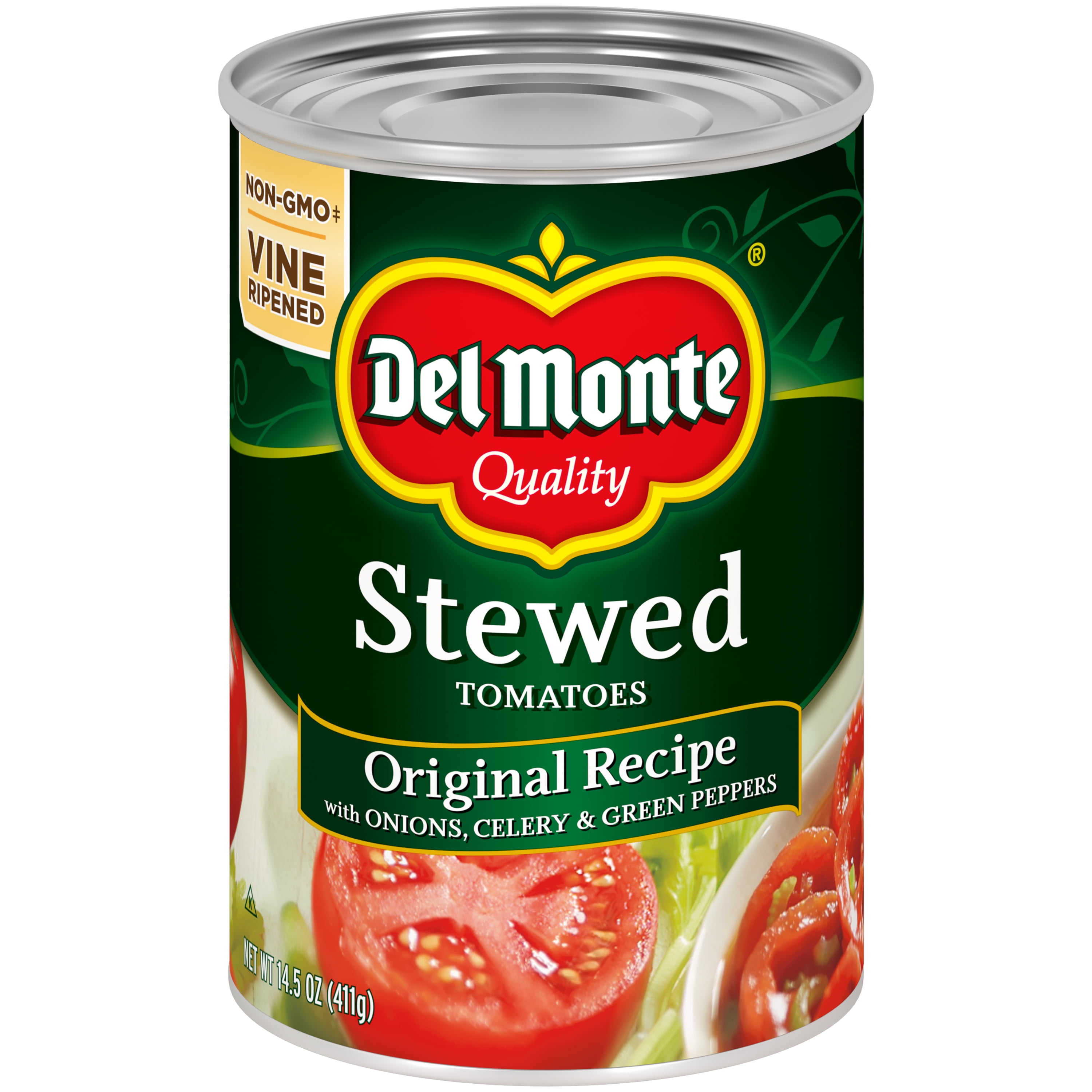 Del Monte Stewed Tomatoes Onions Celery Peppers, 14.5 oz Can