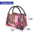 thumbnail image 2 of Yiaed Cheetah On Toilet Humor Art Print Lunch box lunch bag Portable Insulated Lunch Box for Women Men Cooler Tote Bag with Front Pocket for Work Picnic Travel, 2 of 6