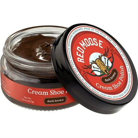 Red Moose Boots and Shoe Cream - Shoes Handbag Wallet Leather Polish, Dark Brown