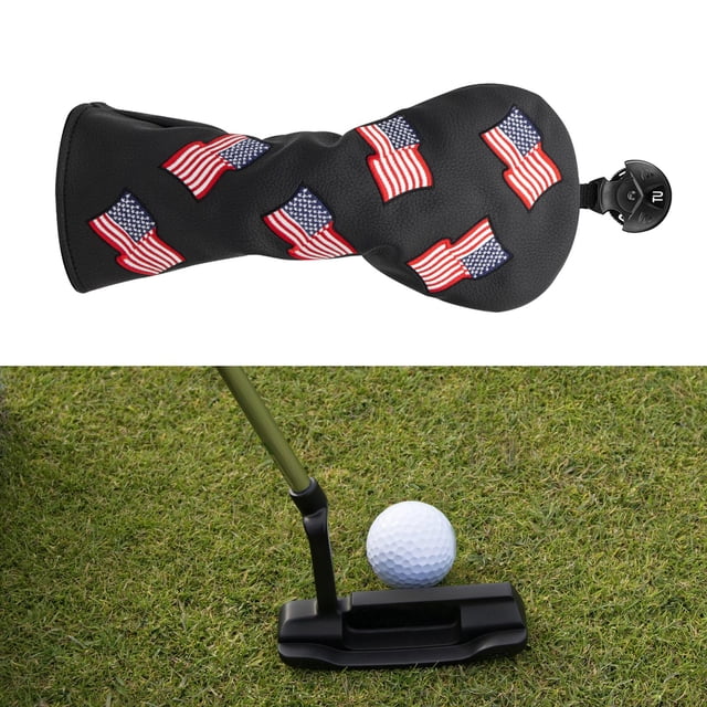 Golf Club Head Cover Driver Fairway Woods Headcovers, accesorios de golf Hybrid Head Covers con etiquetas intercambiables Se adapta a Fairway y Driver UT negro Macarena Funda para palos de golf