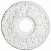 Westinghouse 7702800 Ceiling Medallion, 15-1/2 in Dia, Plastic, Traditional White, For: Ceiling Fans, Lighting Fixtures
