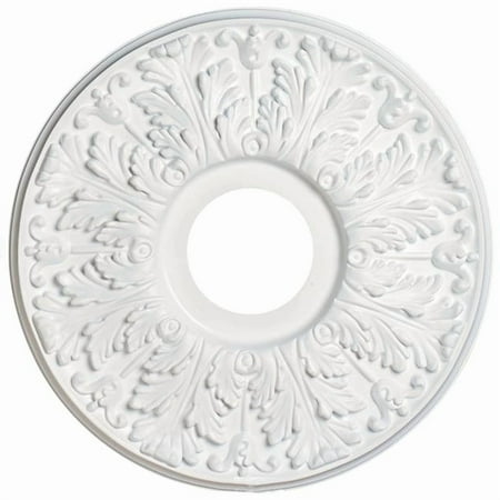 Westinghouse 7702800 Ceiling Medallion, 15-1/2 in Dia, Plastic, Traditional White, For: Ceiling Fans, Lighting Fixtures