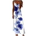 thumbnail image 3 of TaTaai Womens Stylish Printed Round Neck Spaghetti Strap Maxi Dress Casual All-Match Soft Comfortable Breathable Daily Party Wear Gift, 3 of 5
