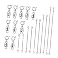 thumbnail image 2 of Cierres y cierres para collares, accesorios para mujeres y niñas, extensor de tobillera con colgante. Plata, 2 of 9