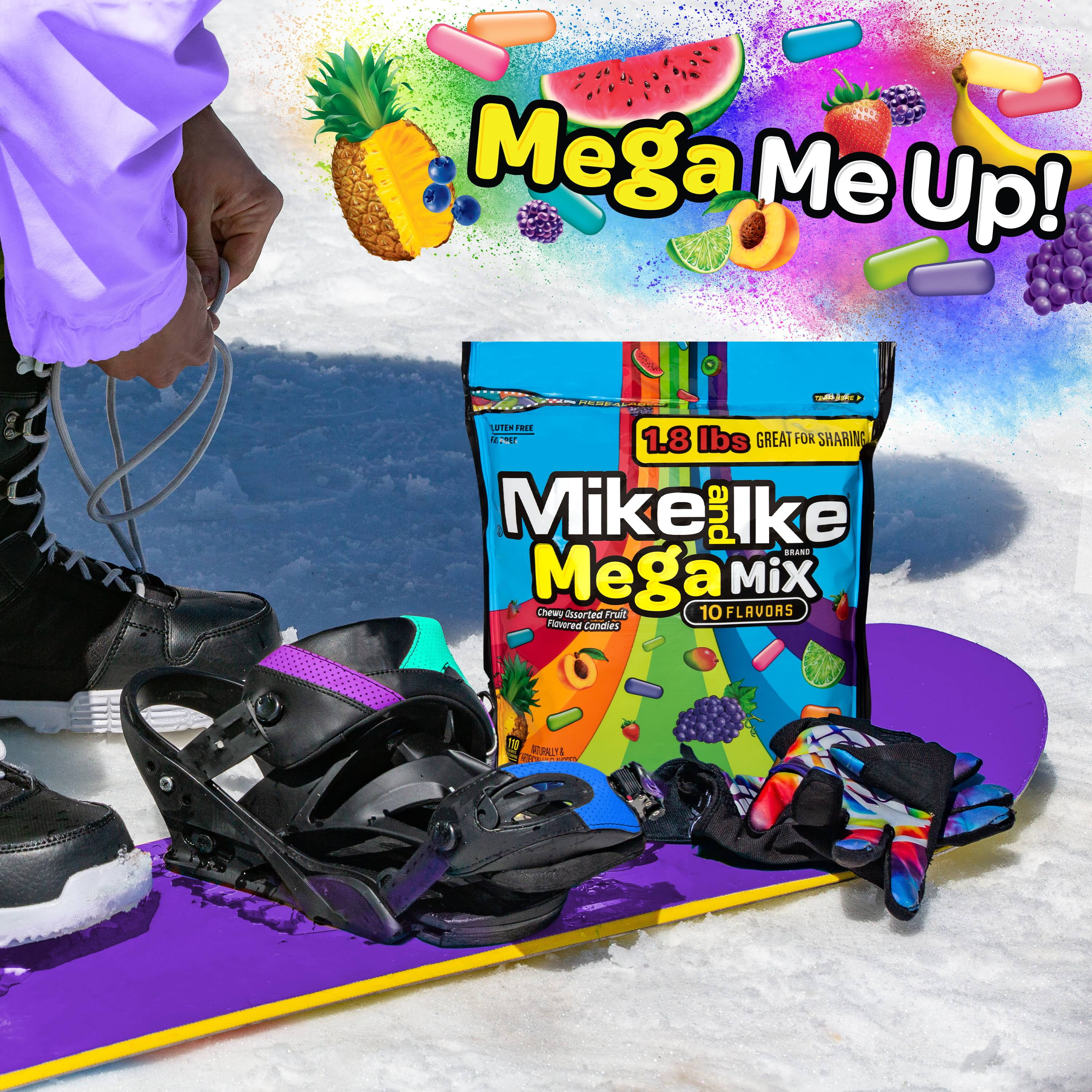 Mike Ike Mega Mix Sour Stand Up Bag, 10 Ounces, 8 per Case, Price/Case