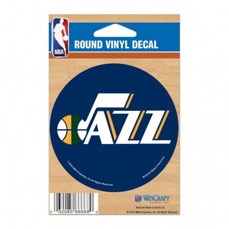 Utah Jazz Round Vinyl Decal 3"