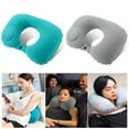 thumbnail image 2 of D-GROEE 2Pcs Ultralight Neck Pillow Travel Pillow Inflatable, Press Type Portable Neck Support Pillow for Airplane,Neck Travel Pillow for Adults and Kids in Airplanes, Office Napping, Cars, 2 of 6