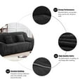 thumbnail image 4 of NEWEEN Thick Sofa Covers 1/2/3/4 Seater Pure Color Sofa Protector Velvet Easy Fit Elastic Fabric Stretch Couch Slipcover (Black, 3 Seater 195-230cm), 4 of 8
