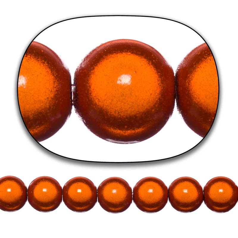 Miracle Beads, 10mm Round, Orange 40 beads per pack (2pack Value