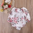 thumbnail image 5 of Cenuakty Newborn Girl Romper, 0-18M Long Sleeve Floral Bodysuit, Kids One Piece Suit, 5 of 8