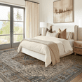thumbnail image 4 of DEORAB 8X10 Area Rugs for Living Room, Non Slip Indoor Vogue Area Rugs, Low Pile Lightweight Vintage Large Print Mat for Bedroom Dining Room Home Office and Hall, Ultra-Thin, Blue Gray, 4 of 8