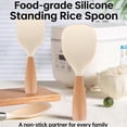 thumbnail image 7 of Short Wooden Handle Silicone Spatula, Ngxiha Multifunction Spatula Cooking Spoon, Silicone Spoon with Wooden Handle, Heat-Insulation Heat-Resistant Spoons for Rice Cooker, 7 of 7