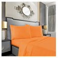 100 Pure Cotton 800 Thread Count Sheets Full XL Size, Orange, 4 Pieces