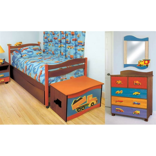 Room Magic Boys Like Trucks Twin Slat, Twin Bedroom Sets For Boy