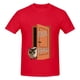 thumbnail image 3 of Camiseta de manga corta 100 % algodón para hombre con la frase "¿Dónde ha estado mi gato?", 3 of 5