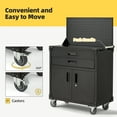 thumbnail image 6 of AECOJOY Metal Steel Mobile Tool Cart with Storage Drawer Tool Chest On Wheels Tool Box Garage Organizer for Workshop Warehouse Garage, Black Handle, 6 of 9