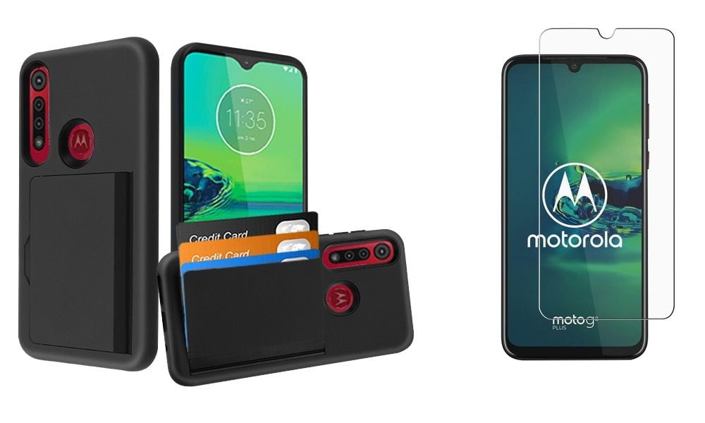 Bemz [3 Card Wallet] Dual Layer Hybrid Case for Motorola