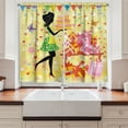 thumbnail image 2 of Ambesonne Party Kitchen Curtains, Woman with Birthday Cake, 55"x39", Multicolor, 2 of 3