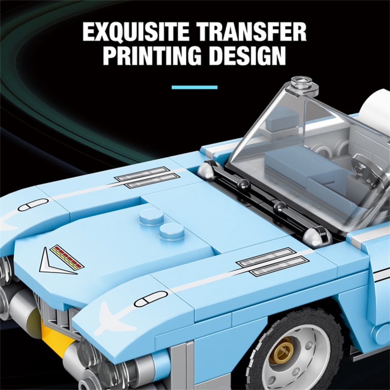 Reobrix Retro Car Building Set, Classic Car MOC Building Block