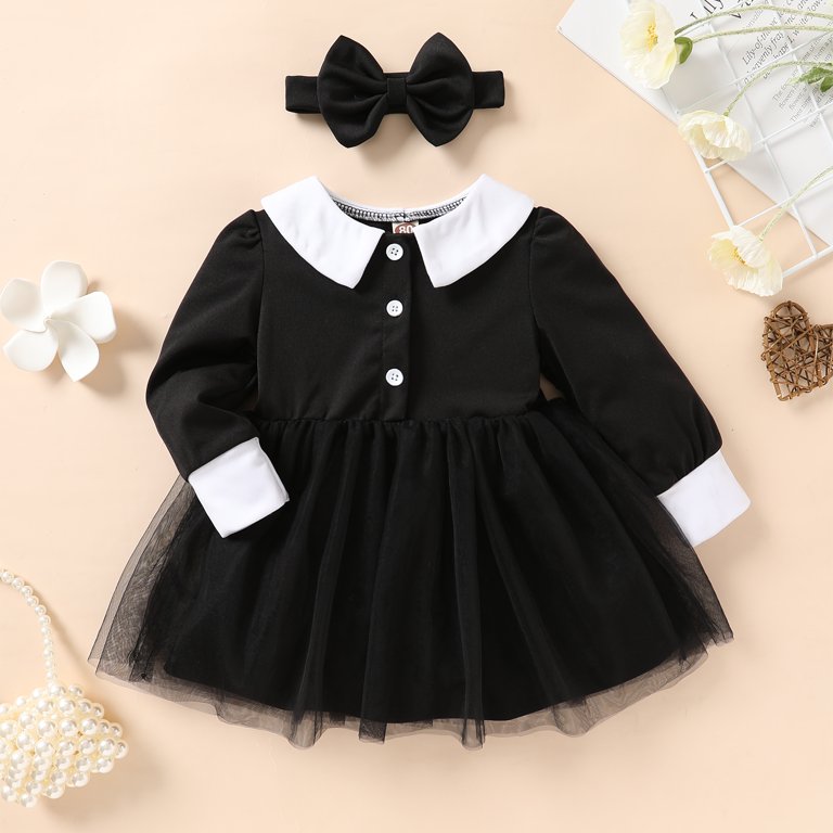 3 6 month black dress Baby Girl Black Thoub Set 36M