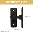 thumbnail image 6 of Black Barn Door Lock with 90 Degree Rotatable Buckle for Home Security Fits Sliding Doors, 6 of 6