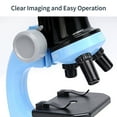 thumbnail image 2 of Graflsoa High-Power 1200X Magnification Microscope Kit for Kids and Students - Yellow, Science Experiment Tool (Batteries Not Included), 2 of 6
