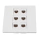 thumbnail image 1 of Placa De Pared Cat 6, Placa De Pared Ethernet Cat 6 Duradera Y Fácil De Instalar De 6 Puertos Para Oficina, 1 of 7