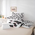 thumbnail image 5 of Feelyou Kawaii Panda Bedding Comforter Set 7-Piece, Cute Funny Animal King Bedding Sets, Grey White Cartoon Bed Sheets, Breathable Bedroom Decorative, 5 of 7