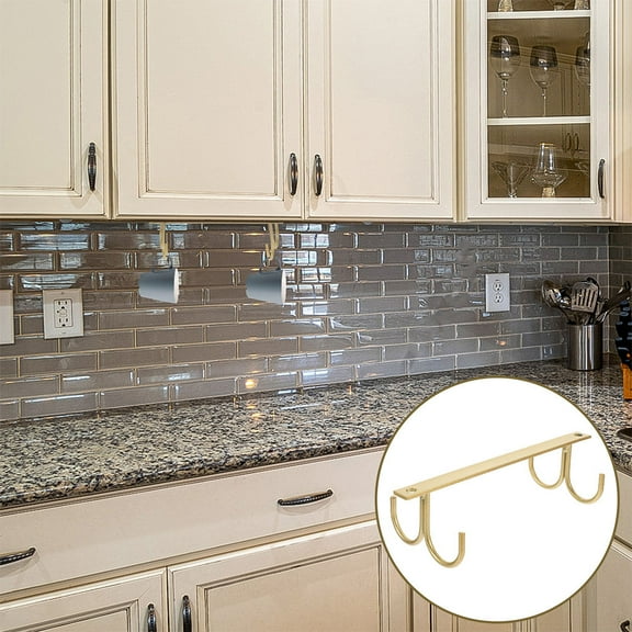 Hemoton 2pcs Under Cabinet Coffee Cup Holder Iron Mug Rack Space-Saving Hanging Mug Organizer Under Cabinet Coffee Cup Hanger Under Cabinet Mug Holder