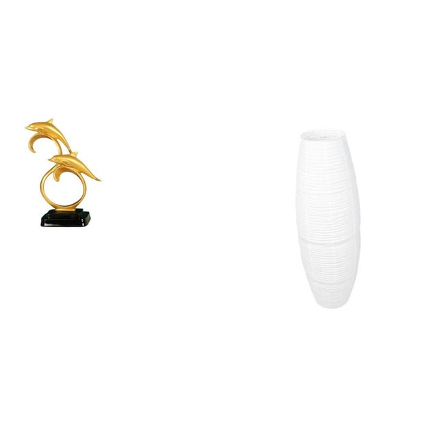Figura de delfín,Colección de adornos de escritorio con figuras de delfines,Cubierta de lámpara de pie,Lámpara de pie con pantalla de papel de arroz,decoración para lámpara,Pantalla de