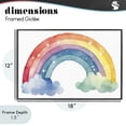 thumbnail image 4 of Stupell Industries Eclectic Colorful Rainbow with White Stars Black Framed Giclee Art, 18 x 12, by Creative Studio, 4 of 8