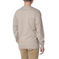 thumbnail image 3 of Hanes Mens Beefy-T Long-Sleeve Henley, S, Pebblestone Crossdye, 3 of 5
