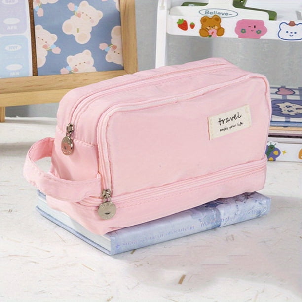 Bolsa De Papelería, Estuche Para Lápices, Estuche Para Lápices De Gran Capacidad, Estuche Para Lápices De Mano, Caja De Papelería, Cosméticos, Regalos Portátiles, Adecuado Para La Oficina, Escuela, Ju